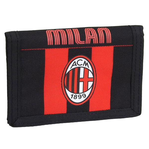 ACミラン 財布 メンズ 3つ折り 折財布 ミニ財布 コンパクト アウトレット ブラックレッド VELCRO WALLET MILAN THE GREATEST PASSION 30F202408 899 AC Milan