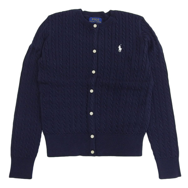 ポロ ラルフローレン ケーブルニットカーディガン レディース ガールズ XL コットン ネイビー CORE REPLEN 313543047011XLNV POLO RALPH LAUREN