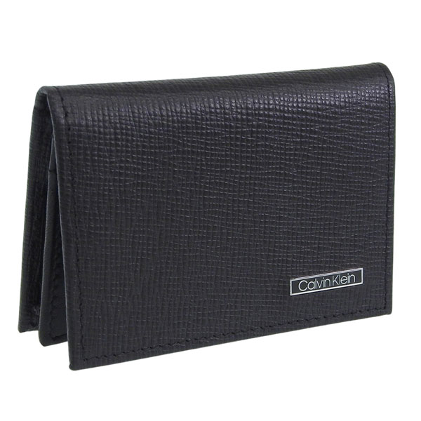 カルバンクライン 名刺入れ メンズ カードケース レザー ブラック CARD CASE W GUSSET 31CK200003 CALVIN KLEIN