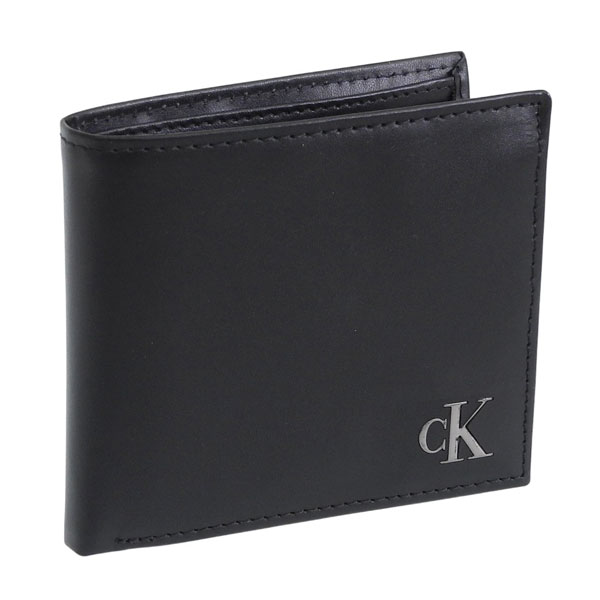 カルバンクライン 財布 メンズ 2つ折り 折財布 コンパクト レザー ブラック BILLFOLD WITH COIN POCKET 31KJ130003 CALVIN KLEIN