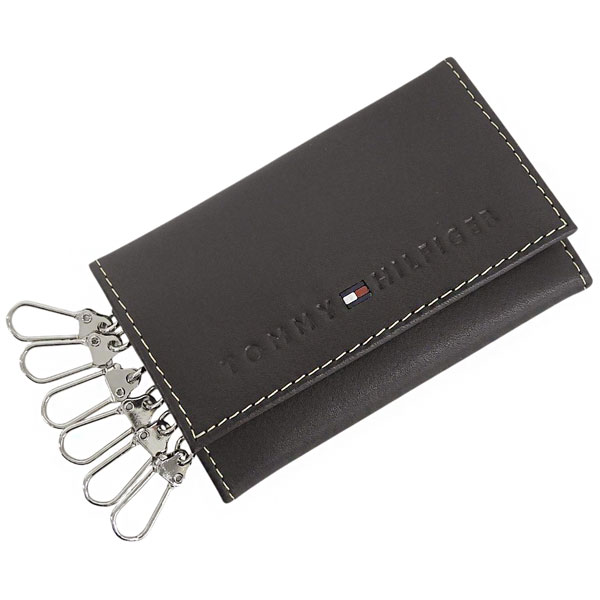 トミーヒルフィガー キーケース 6連 メンズ レザー ブラウン YEN KEYCASE 31TL17X005 200 TOMMY HILFIGER