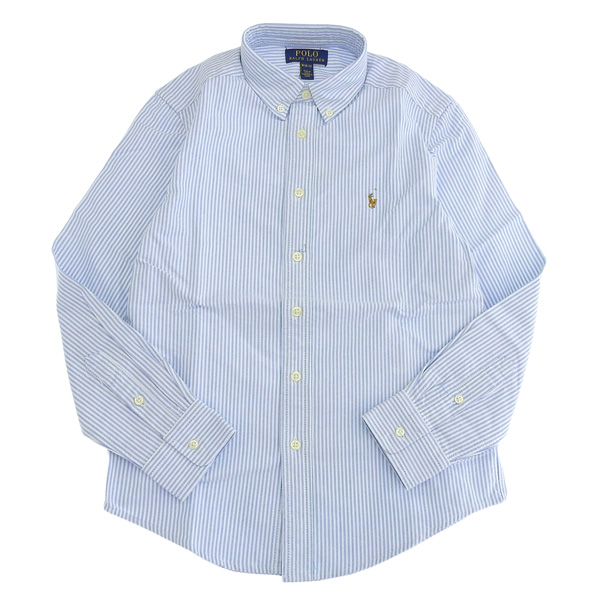 ラルフローレン 衣類 メンズ レディース シャツ L 14-16 コットン ブルーストライプ CORE REPLEN 323677177001L RALPH LAUREN