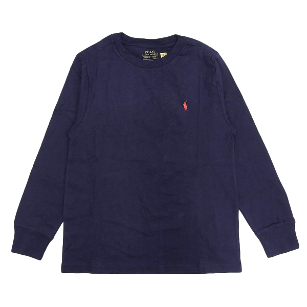 ポロ ラルフローレン Tシャツ 長袖 ロングTシャツ ロンT メンズ レディース USボーイズサイズ ネイビー CORE REPLEN 323843804002XLNV POLO RALPH LAUREN