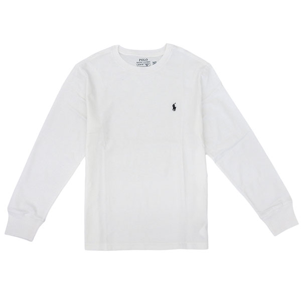 ラルフローレン Tシャツ 長袖 ロングTシャツ ロンT USボーイズサイズ メンズ レディース 大人もOK M(10-12) コットン ホワイト CORE REPLEN 323843804004MWT RALPH LAUREN