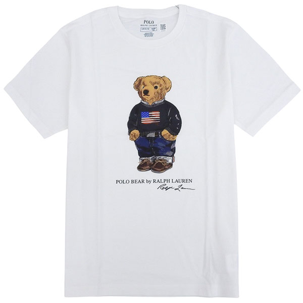 ラルフローレン ポロベア USボーイズサイズ L(14 16) Tシャツ カットソー キッズ レディース 大人もOK 半袖 コットン CORE REPLEN 323P00508001LWT RALPH LAUREN