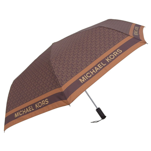 Michael Kors マイケルコース 折りたたみ傘 ワンタッチ傘 ブラウン MICHAEL KORS マイケルコース 折りたたみ傘 折り畳み傘