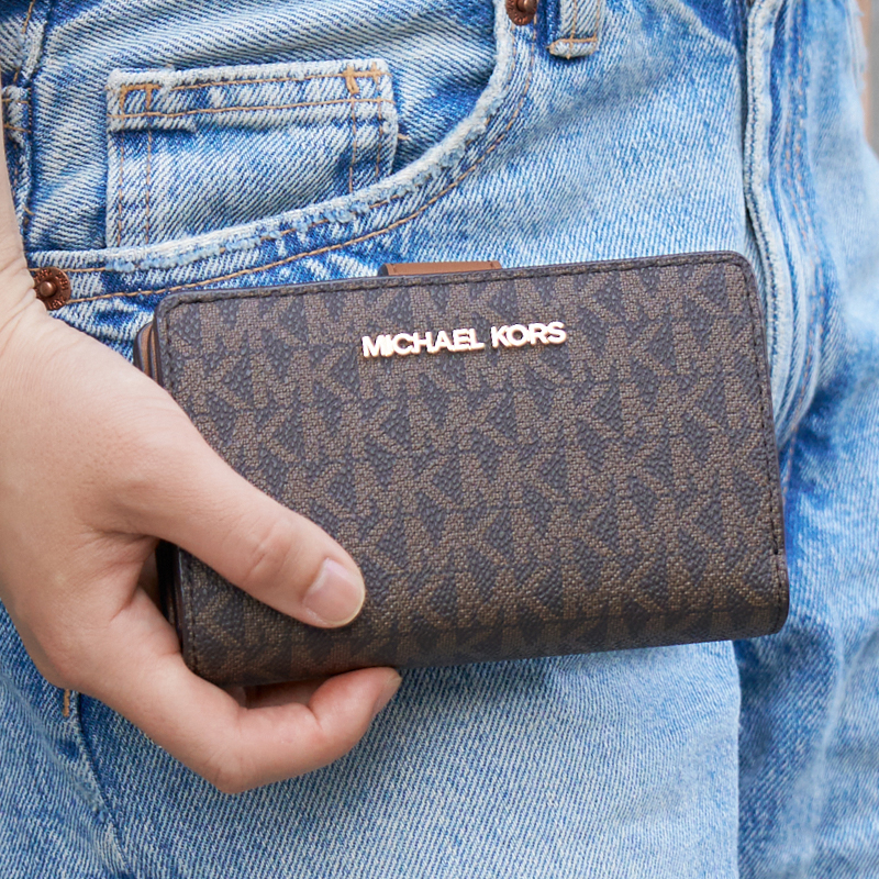 Michael Kors 折りたたみ財布 35f8gtvf2b-brown MICHAEL KORS マイケルコース 財布 二つ折り財布 35F8GTVF2B