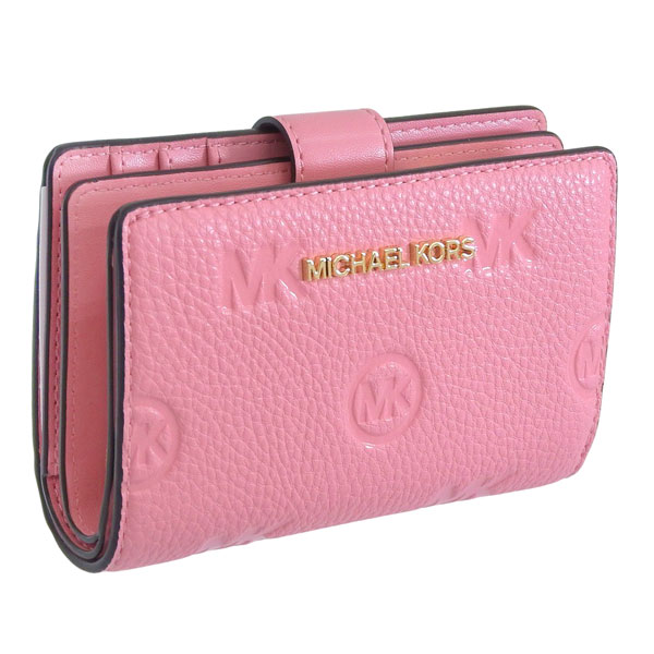 マイケルコース 財布 レディース 2つ折り 折財布 コンパクト アウトレット ピンク JET SET TRAVEL MD BIFLD ZP CN WLLET 35S6GTVF6V CARNA MICHAEL KORS