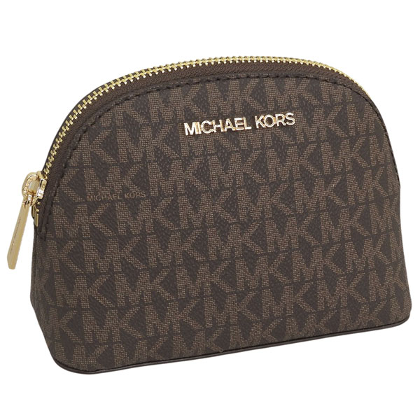 マイケルコース コスメポーチ 化粧ポーチ トラベル レディース アウトレット PVC ブラウン JET SET TRAVEL MD TRAVEL POUCH 35T0GTVM2B BROWN MICHAEL KORS