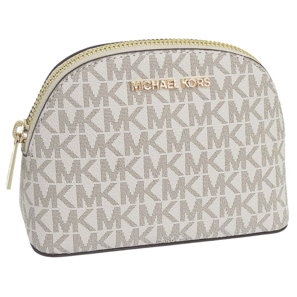 マイケルコース コスメポーチ 化粧ポーチ トラベル レディース アウトレット PVC バニラ JET SET TRAVEL MD TRAVEL POUCH 35T0GTVM2B VANILLA MICHAEL KORS
