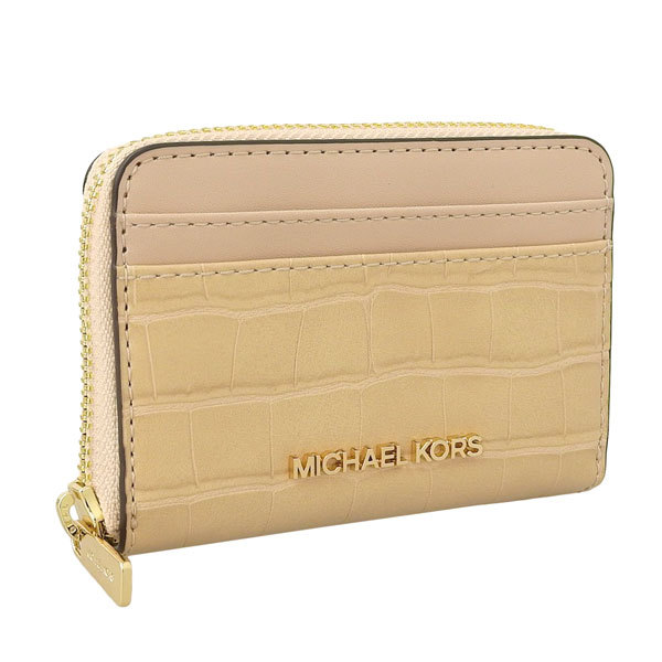 マイケルコース MICHAEL KORS 名刺入れ カードケース 小銭入れ ベージュ レディース 35t1gtvz2e