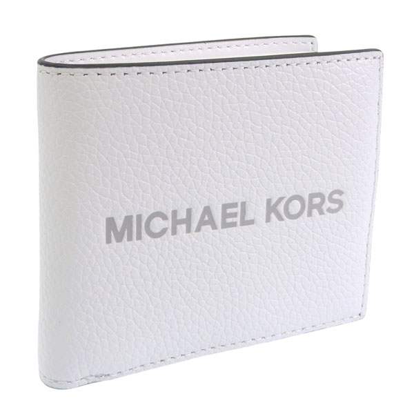 マイケルコース 財布 メンズ 二つ折り財布 アウトレット レザー ホワイト クーパー バイフォールドウォレット COOPER BILLFOLD W COIN PKT 36S4LCOF3I-BRIWHT MICHAEL KORS