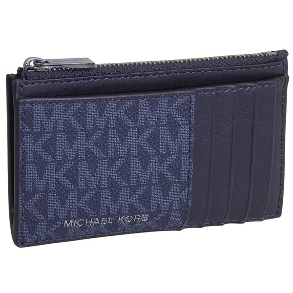 マイケルコース メンズ カードケース コインケース 小銭入れ アウトレット ネイビー COOPER SLIM ZIP WALLET 36T4LCOZ7B-ADMPLB MICHAEL KORS