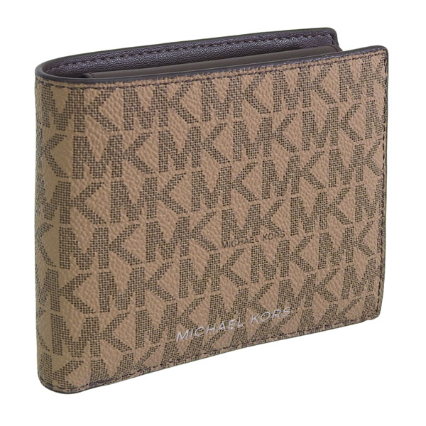 マイケルコース 財布 メンズ 2つ折り 折財布 コンパクト アウトレット PVC キャメル COOPER BILLFOLD W COIN PKT 36U9LCRF3B CAMEL MICHAEL KORS