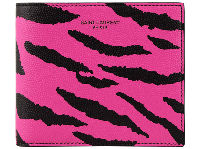 サンローラン パリ SAINT LAURENT PARIS 財布 折財布 二つ折り 札入れ メンズ ゼブラ アウトレット 396307