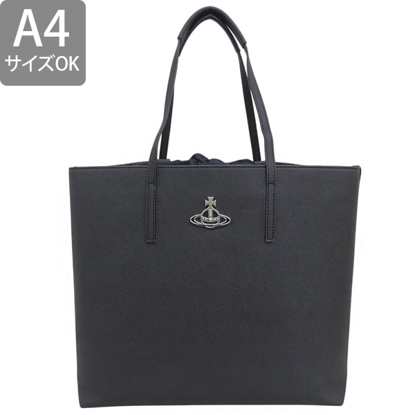 ヴィヴィアンウエストウッド バッグ レディース ショルダーバッグ トートバッグ ブラック POLLY DRAWSTRING TOTE 42040055S000BN401 VIVIENNE WESTWOOD A4対応の画像