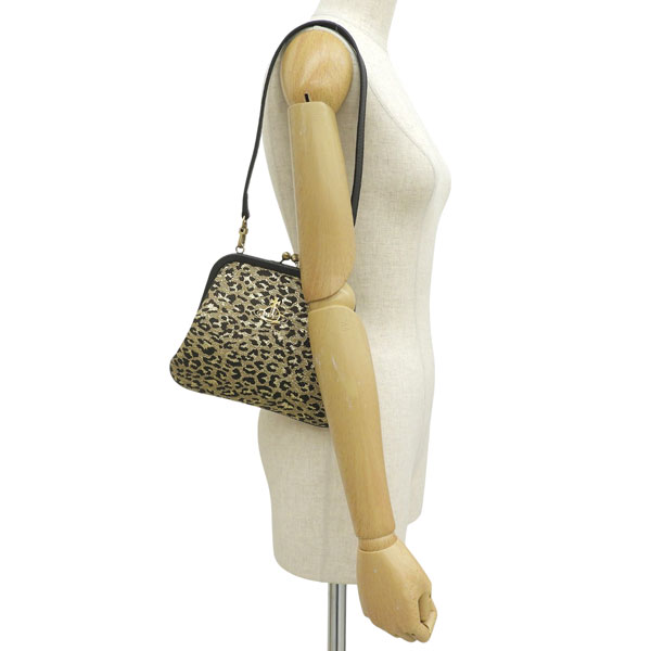 ヴィヴィアンウエストウッド バッグ レディース ショルダーバッグ クラッチ ゴールドマルチ VIVIENNE VIVIENNE’S CLUTCH 4402009CUW00N3D201 VIVIENNE WESTWOODの画像
