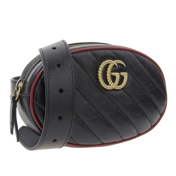 グッチ GUCCI ボディバッグ バッグ レザー ブラック ロマンティックチェリー レディース 476434