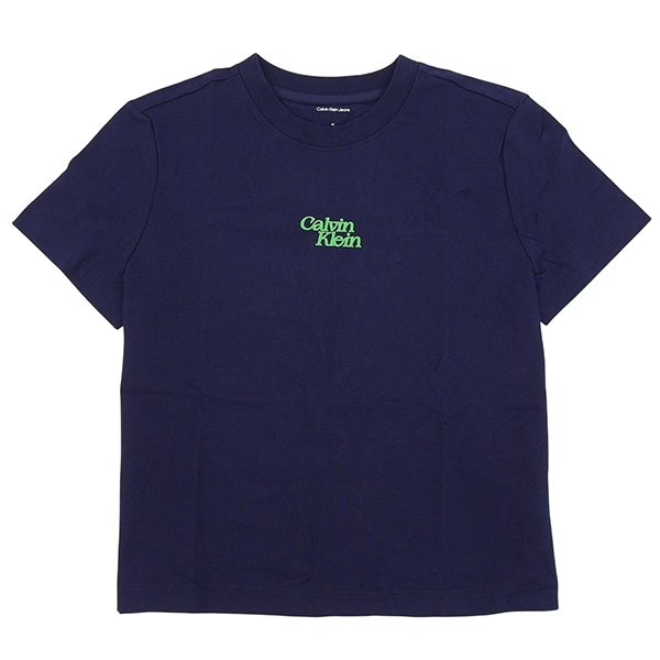 カルバンクライン Tシャツ レディース カットソー 半袖 MEDIUM コットン ネイビー 47B851GNVM CALVIN KLEIN