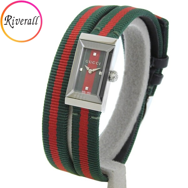 グッチ 腕時計 レディース アウトレット SS グリーン×レッド 483482I18208652 GUCCI