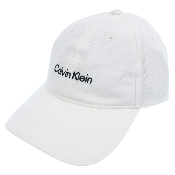 カルバンクライン 帽子 メンズ レディース ベースボールキャップ ONE SIZE コットン ホワイト 4D5003G110 CALVIN KLEIN