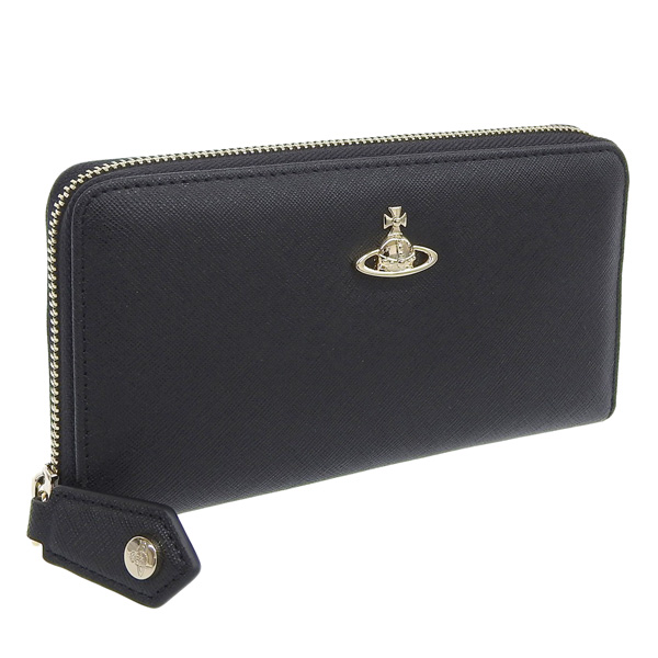 ヴィヴィアンウエストウッド 財布 レディース 長財布 サフィアーノ ブラック 51050023L001NN403 VIVIENNE WESTWOOD