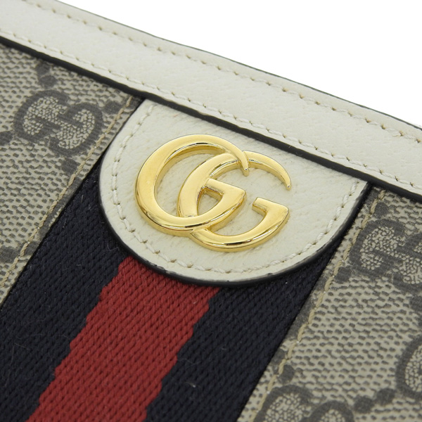 グッチ 財布 レディース ラウンドファスナー 長財布 アウトレット ベージュ×ホワイト 52315496IWG9794 GUCCI