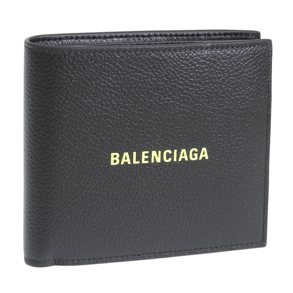 バレンシアガ 財布 メンズ 二つ折り財布 札入れ アウトレット レザー ブラック 59454913MR31072 BALENCIAGA