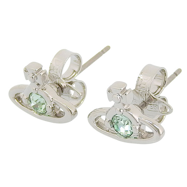 ヴィヴィアンウエストウッド アクセサリー レディース ピアス プラチナカラー NANO SOLITAIRE EARRINGS 6201003702P280 VIVIENNE WESTWOOD