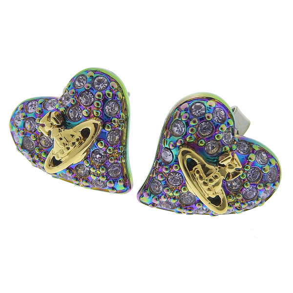 ���¹�͢���ʡۥ����������󥦥����ȥ��å� ���������꡼ ��ǥ����� �ԥ��� �쥤��ܡ� TINY DIAMANTE HEART EARRINGS VIVIENNE WESTWOOD