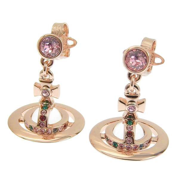 ヴィヴィアンウエストウッド VIVIENNE WESTWOOD NEW PETITE ORB EARRINGS ピアス ピンクゴールド レディース 62020032