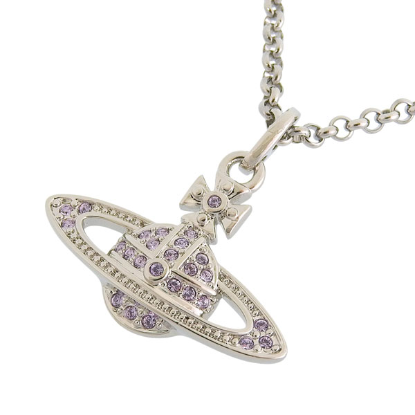 ヴィヴィアンウエストウッド アクセサリー レディース ネックレス プラチナカラー MINI BAS RELIEF PENDANT 6302008602P491 VIVIENNE WESTWOOD