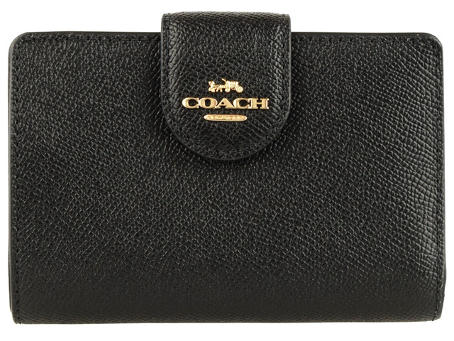 コーチ COACH 【Coach(コーチ)】Coach コーチ 二つ折り財布 L字ファスナー 6390（ブラック）