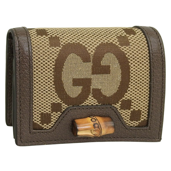 グッチ 財布 レディース 2つ折り 折財布 コンパクト アウトレット ブラウンマルチ C.CASE 655M G.DIANA 658244UKMBT2572 GUCCI