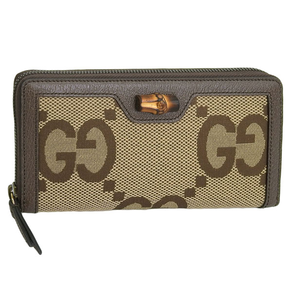 グッチ 財布 レディース 長財布 アウトレット ジャンボGGキャンバス ブラウン ベージュ GUCCI DIANA JUMBO GG CAMVAS DOLLAR PIGPR 658634UKMBT2572 GUCCI