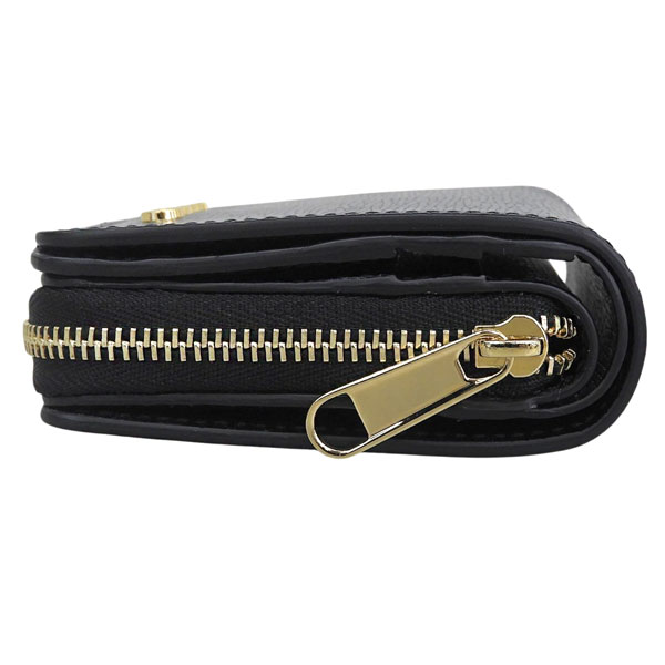 グッチ 財布 レディース 2つ折り 折財布 コンパクト アウトレット レザー ブラック W WALLET 7726390OP0N1000 GUCCIの画像