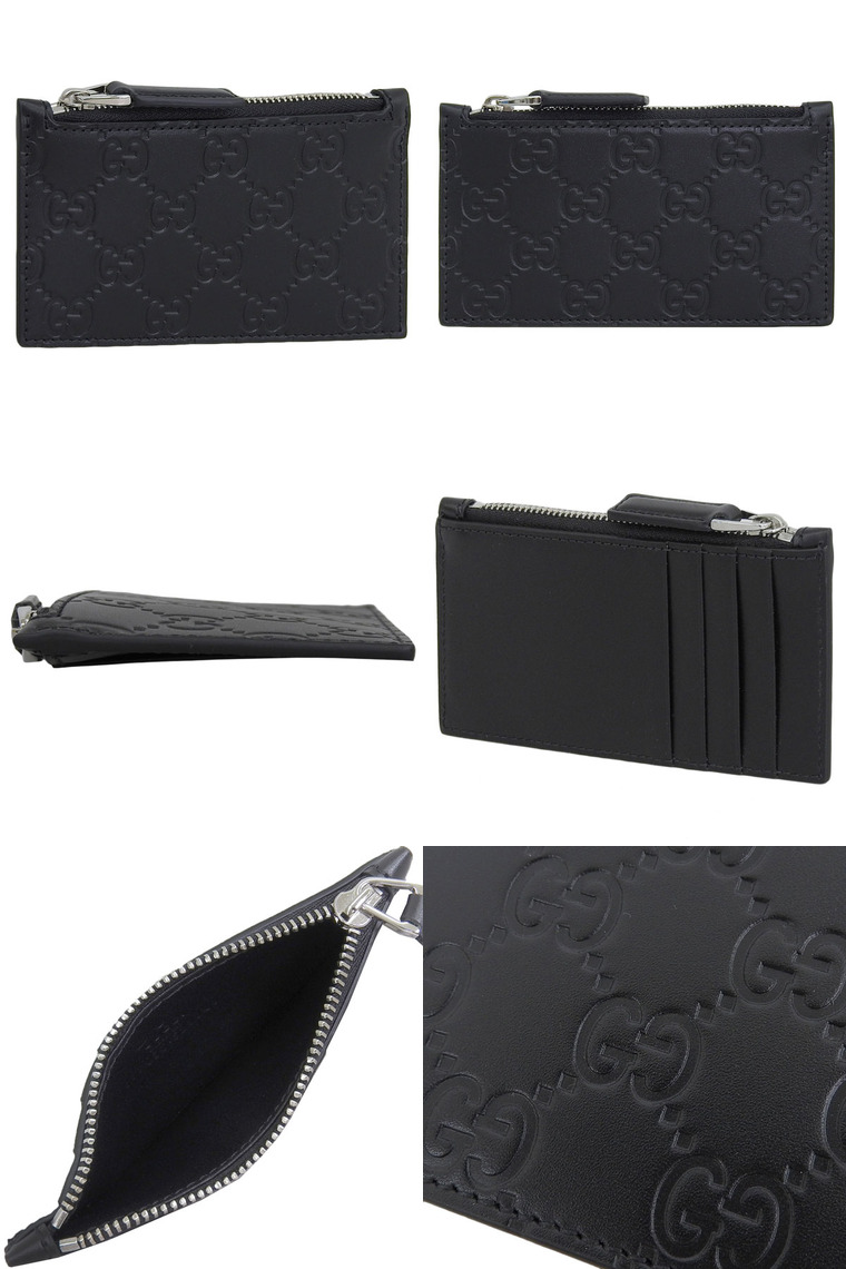 グッチ 財布 メンズ カードケース ケース アウトレット レザー ブラック O C.CASE(680) 779876CWC1N1000 GUCCI GUCCI（グッチ） 財布 メンズ カードケース コインケース アウトレット