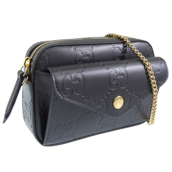 グッチ バッグ レディース ショルダーバッグ アウトレット レザー ブラック 781554AADLO1000 GUCCI