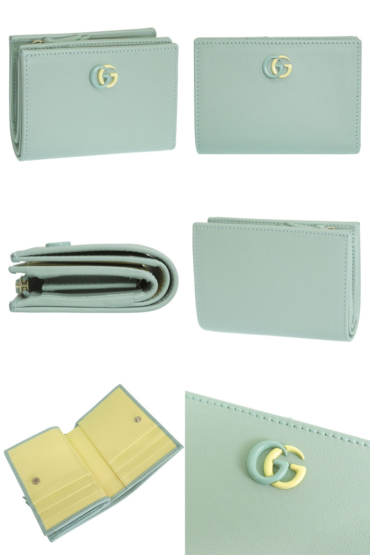 GUCCI グッチ 二つ折り財布 グリーン GUCCI（グッチ） 財布 レディース 2つ折り 折財布 コンパクト