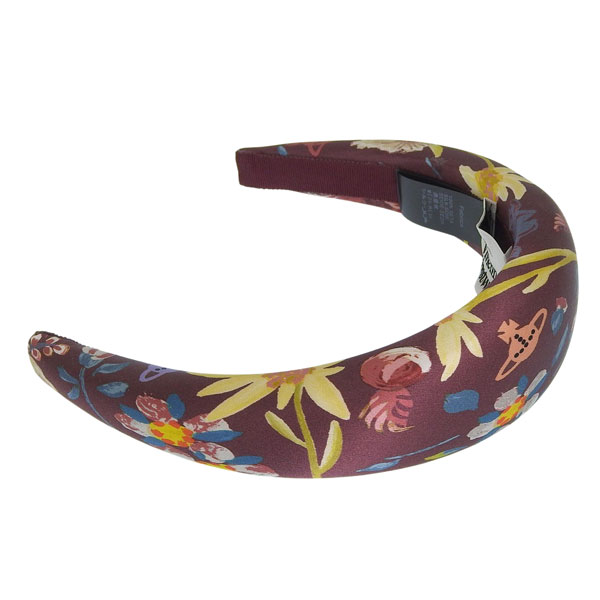 ヴィヴィアンウエストウッド アクセサリー レディース ヘッドバンド カチューシャ シルク ワイン FOLK FLOWER HAIRBAND 8102001FW00V8I401 VIVIENNE WESTWOOD