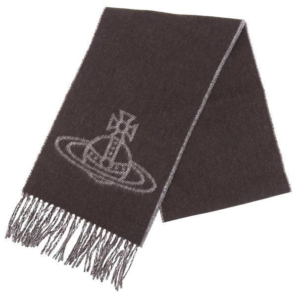 ヴィヴィアンウエストウッド マフラー レディース ウール ブラウン SINGLE ORB DOUBLE FA 81030006W00ZHD401 VIVIENNE WESTWOOD