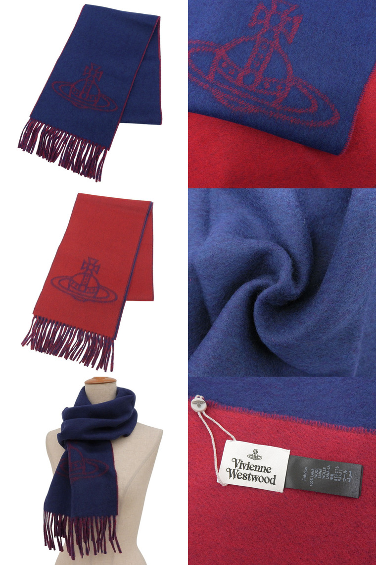 ヴィヴィアンウエストウッド マフラー ストール レディース ウール SINGLE ORB DOUBLE FA 81030006W00 VIVIENNE WESTWOOD | Vivienne Westwood | 03