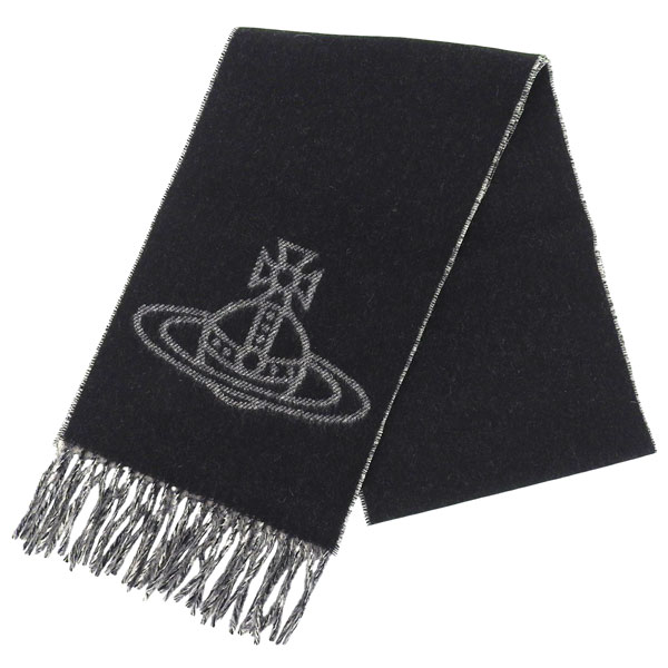 【極美品】Vivienne Westwood ブラックマフラー Vivienne Westwood（ヴィヴィアンウエストウッド） マフラー