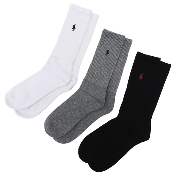 ラルフローレン 靴下 ソックス 3足セット メンズ レディース 10 13 アソート 821032PK 991 RALPH LAUREN
