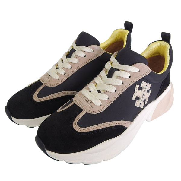 トリーバーチ 靴 レディース スニーカー アウトレット 24.5cm ナイロンスエード ブラックマルチ GOOD LUCK TRAINER 83833 001245 TORY BURCH