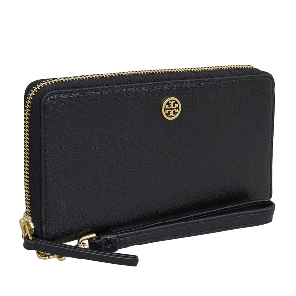 トリーバーチ 財布 レディース 長財布 レザー ブラック ROBINSON ZIP CONTINENTAL WALLET 84066-001 TORY BURCH