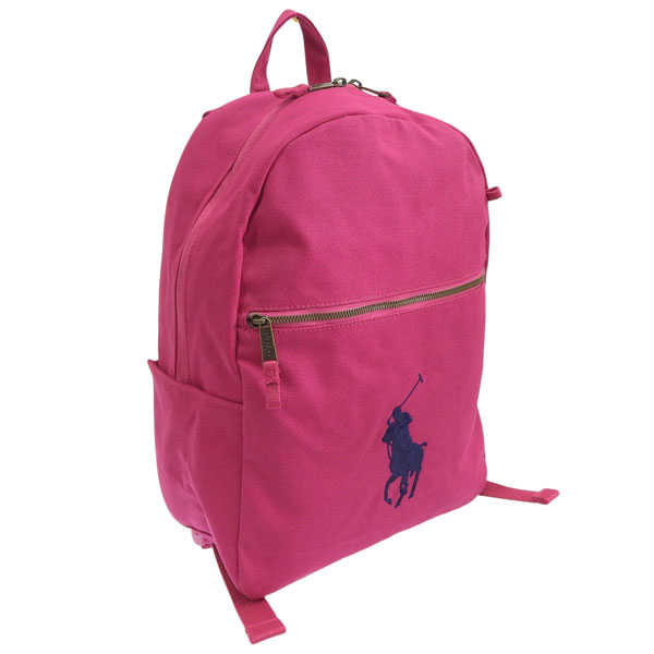 ラルフローレン バッグ メンズ レディース リュック リュックサック バックパック リサイクルコットン プレッピー ピンク 9AR071AFX RALPH LAUREN A4対応