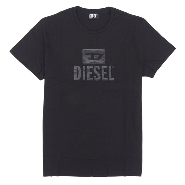 ディーゼル Tシャツ カットソー メンズ 半袖 M コットン ブラック T DIEGO TONE ON TONE T SHIRT A09753RPATI9 BKM DIESEL