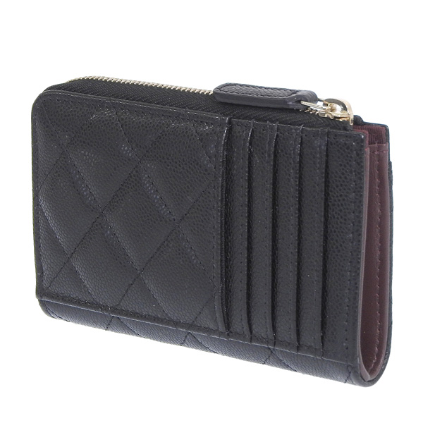 未使用】ノベルティ CHANEL ブラック レザー コインケース