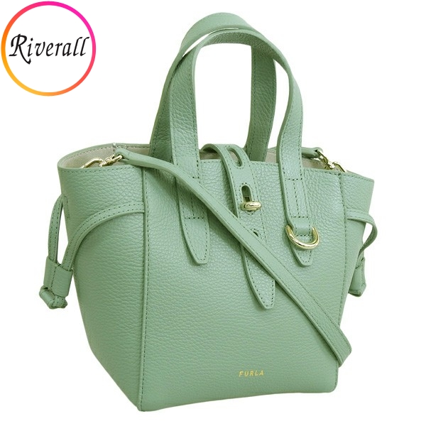 【数量限定セール】フルラ ハンドバッグ ショルダーバッグ 2WAY レディース レザー グリーン FURLA NET MINI TOTE BASRFUAHSF0001996S :basrfuahsf0001996s:Riverall(リヴェラール)